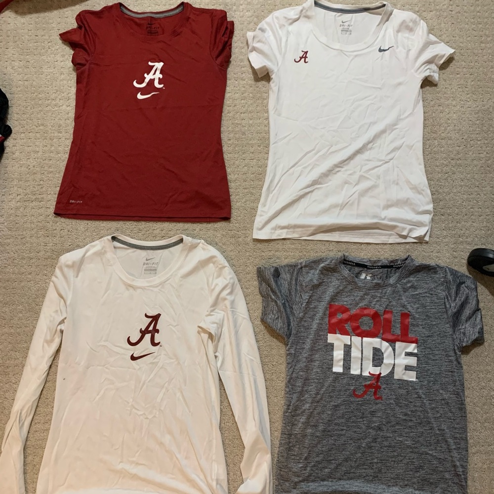 Official Alabama Athletics dry fit workout tops & sports bras